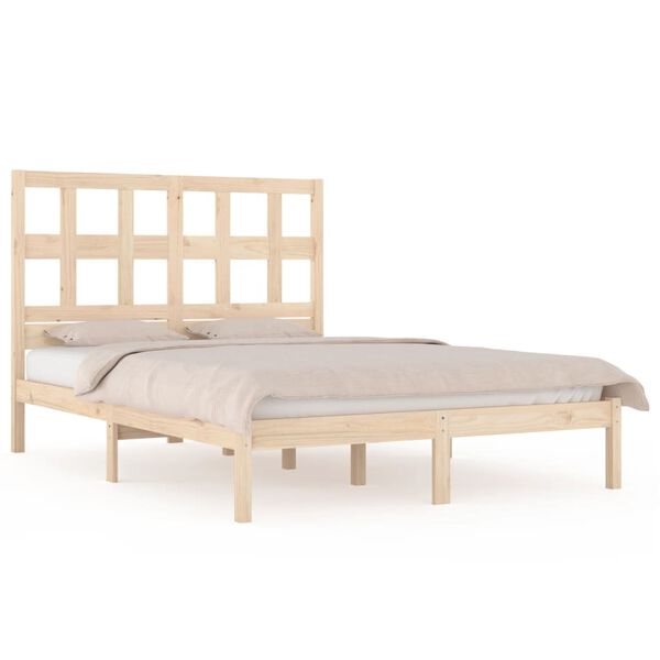 vidaXL Bedframe zonder matras massief grenenhout 120x190 cm