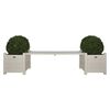 Esschert Design Bank met Plantenbak Wit CF33W
