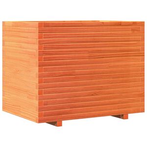 vidaXL Plantenbak 90x60x72,5 cm massief grenenhout wasbruin