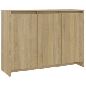 vidaXL Dressoir 102x33x75 cm bewerkt hout sonoma eikenkleurig