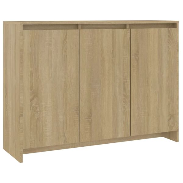 vidaXL Dressoir 102x33x75 cm bewerkt hout sonoma eikenkleurig