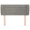 vidaXL Hoofdbord met randen 83x23x78/88 cm fluweel lichtgrijs