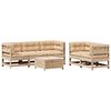 vidaXL 6-delige Loungeset met kussens massief grenenhout