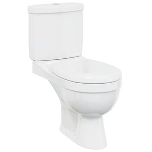 vidaXL Toilet met stortbak wit