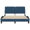 vidaXL Bedframe zonder matras 120x200 cm stof blauw