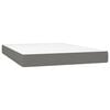 vidaXL Boxspring met matras en LED stof donkergrijs 140x190 cm