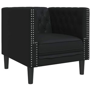 vidaXL Bank Zwart 74,5 x 71 x 70,5 cm PVC