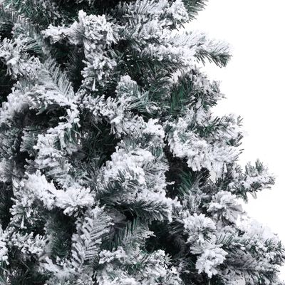 vidaXL Kunstkerstboom met verlichting en sneeuw 300 cm PVC groen