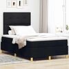vidaXL Boxspringbed met matras met hoofdeinde Zwart 120 x 190 cm Stof