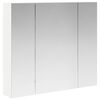 vidaXL Badkamer spiegelkast Wit 80 x 14.5 x 70 cm Bewerkt hout