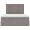 vidaXL Opslag bed met matras met matras Taupe 140 x 190 cm Polyester