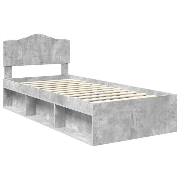 vidaXL Bedframe Concerte Grijs 100 x 200 cm Massief grenenhout