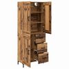 vidaXL Hoge kast met lade 2 pcs Oud Hout Bewerkt hout