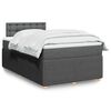 vidaXL Boxspring met matras stof donkergrijs 120x200 cm