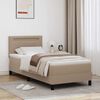 vidaXL Boxspringbed met matras Cappuccino 90 x 200 cm Kunstleer