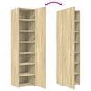 vidaXL Hoge kast 45x42,5x185 cm bewerkt hout sonoma eikenkleurig