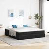 vidaXL Ottoman bed met matras 160x200cm fluweel zwart