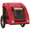 vidaXL Hondenfietstrailer oxford stof en ijzer rood