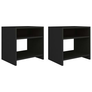 vidaXL Nachtkastjes 2 st 40x30x40 cm bewerkt hout zwart