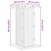 vidaXL Plantenstandaard Hoogglans Wit 30,5 x 30 x 60,5 cm