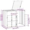 vidaXL Containerberging voor 2 containers 144x81x113cm staal antraciet