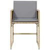 vidaXL Tuinstoelen 4 st met kussens poly rattan gemengd beige