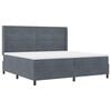 vidaXL Boxspringbed met hoofdeinde Donkergrijs 200 x 200 cm Fluweel