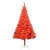 vidaXL Kunstkerstboom met verlichting en kerstballen 210 cm PVC rood