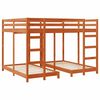 vidaXL Drie-hoog Bunk Bed Frame Wasbruin 160 x 200 cm