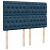 vidaXL Boxspring met matras fluweel blauw 140x190 cm