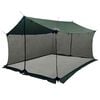 vidaXL Campingzeil met gaaswanden Legergroen 340 x 260 x 220 cm