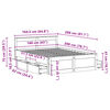 vidaXL Bedframe zonder matras met hoofdbord grenenhout wit 160x200 cm