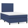 vidaXL Boxspring met matras stof blauw 120x200 cm