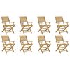 vidaXL Inklapbare stoelen 8 st 54,5x61,5x86,5 cm acaciahout