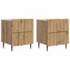 vidaXL Nachtkastje met lade 2 pcs Artisanaal eiken 43 x 34,5 x 49,5 cm