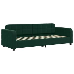 vidaXL Slaapbank 80x200 cm fluweel donkergroen