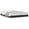 vidaXL Bedframe bewerkt hout metaal zwart 135x190 cm