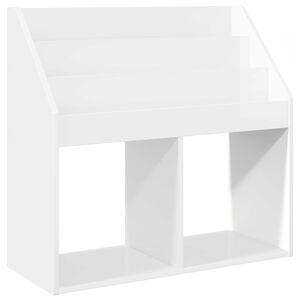 vidaXL Kinderen Boekenkast Hoogglans wit 72,5 x 29,5 x 69 cm