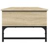 vidaXL Salontafel 100x50x35 cm bewerkt hout en metaal sonoma eiken