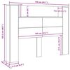 vidaXL Hoofdeinde kas met plank artisanaal eikenkleurig Bewerkt hout