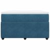 vidaXL Boxspring met matras fluweel donkerblauw 120x190 cm