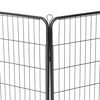 vidaXL Hondenren met 8 panelen 80x100 cm staal zwart