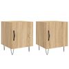 vidaXL Nachtkastjes 2 st 40x40x50 cm bewerkt hout sonoma eikenkleurig
