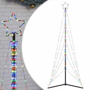vidaXL LED-kerstboom 525 LEDs kleurrijk 302 cm