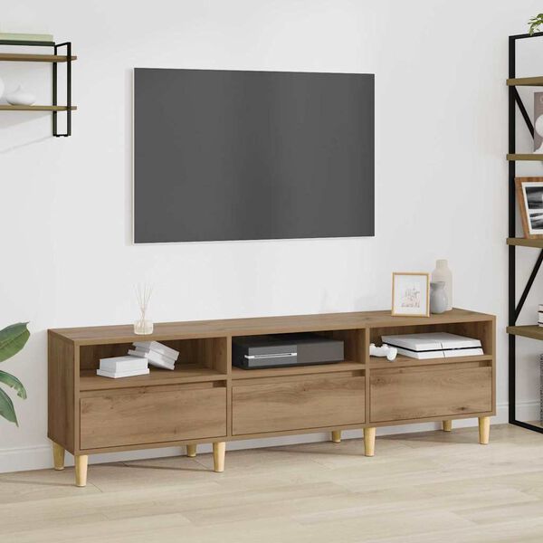 vidaXL TV-kast met lade Artisan Eiken 150 x 30 x 45 cm Bewerkt hout