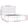 vidaXL Bedframe massief hout 140x200 cm