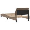 vidaXL Bedframe "Dover" kunstleer cappucinnokleurig 80x200 cm