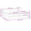vidaXL Boxspring met matrassen fluweel lichtgrijs 180x210 cm