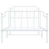 vidaXL Bedframe met hoofd- en voeteneinde metaal wit 100x200 cm