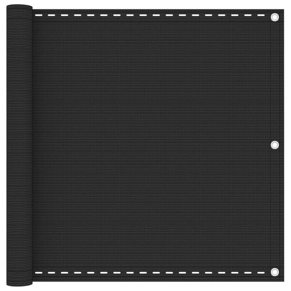 vidaXL Balkonscherm 90x300 cm HDPE antracietkleurig